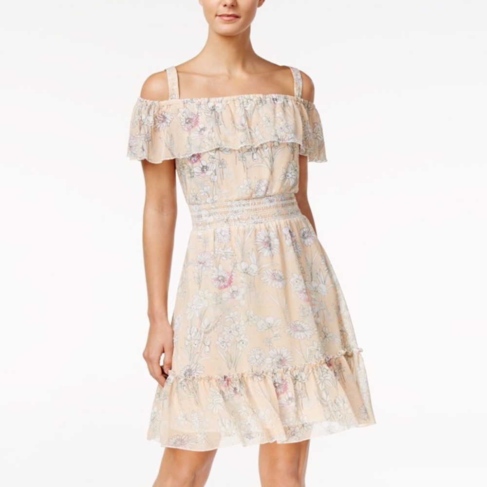 Tommy Hilfiger Cold Shoulder Floral Boho Dress 14